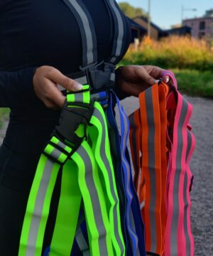 Heijastinvaljaat musta, vihre&auml;, sininen, oranssi, pinkki