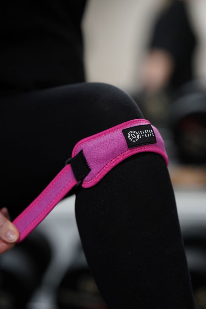 Polvituki hyppaajan polveen polvikipu pinkki tarjoustaivas.fi