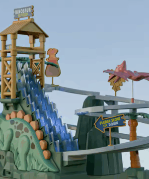 Akkuk&auml;ytt&ouml;inen Liukutelalelu Lapsille &ndash; Automaattinen Autoteline &ndash; Lasten Lelu