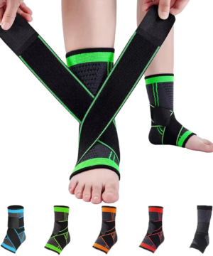 2 Kpl Vihreitä Nilkkatukipuristusholkkeja – Nilkkatuki kompressiolla