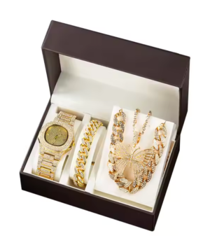 Naisten elegantti korusetti timanttikellolla &ndash; t&auml;ydellinen yhdistelm&auml; tyyli&auml; ja s&auml;ihkett&auml;