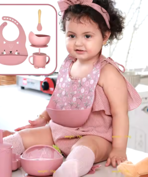 Lasten Ruokailusetti | Silikoninen Imukuppikulho ja Vauvan Ruokailuv&auml;lineet