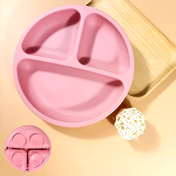 6-osainen silikoninen ruokailusetti taaperoille – Vauvanhoito tuotteet - Image 3