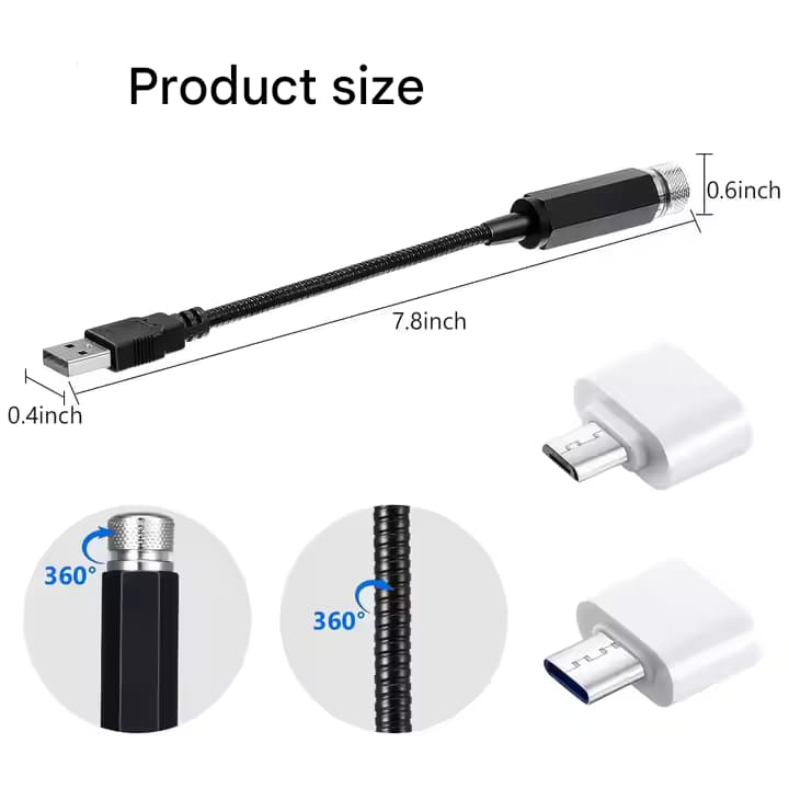 USB Tähtiprojektori Yövalo – LED-valo Sisustukseen, Lastenhuoneeseen ja Makuuhuoneeseen - Image 7