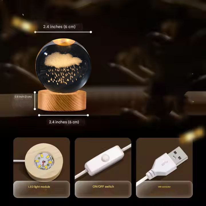 kristallipallo-valaisin