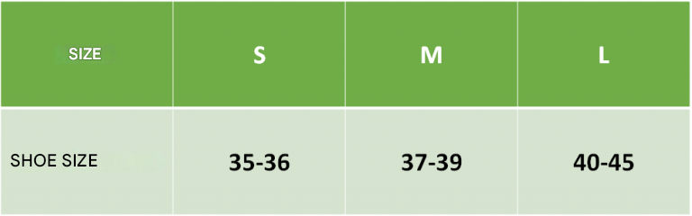Ankle support with compression size guide offered by Heaven